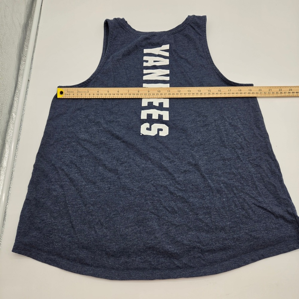 New York Yankees MLB Womens XL Tank Top 5th & Ocean Heather Navy Blue NY Logo - Picture 6 of 9